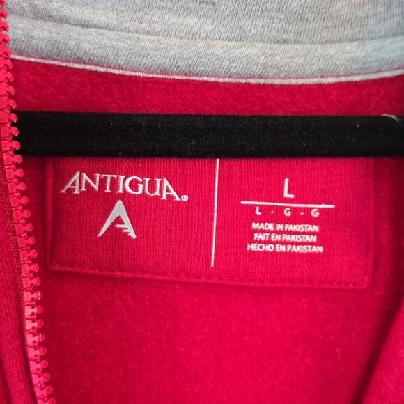 Antiqua  Men's Victory Full Zip Red Hoodie - Dick's Sporting Goods - Picture 7 of 7